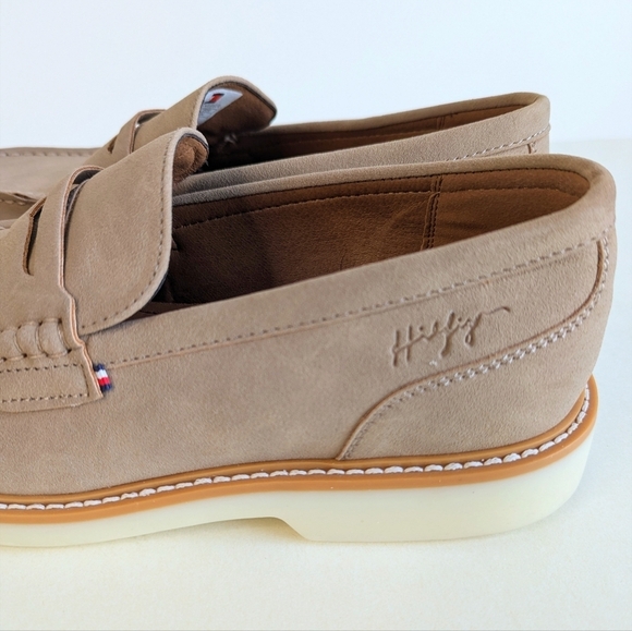 Tommy Hilfiger Cushioned Sector Round Toe Platform Penny Loafer Camel 10½ - Picture 6 of 10